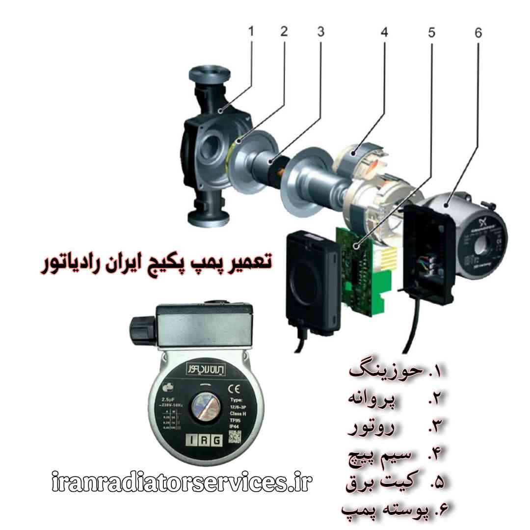 تعمیر پمپ پکیج ایران رادیاتور
